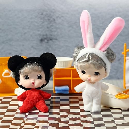 JAWSEU 6PCS Mini Reborn Puppen, Kleine Mini Püppchen mit Kleidung, Realistische Babypuppe, Weicher Körper, Puppenspielzeug für Mädchen, Kleinkinder und Kinder – Bild 8