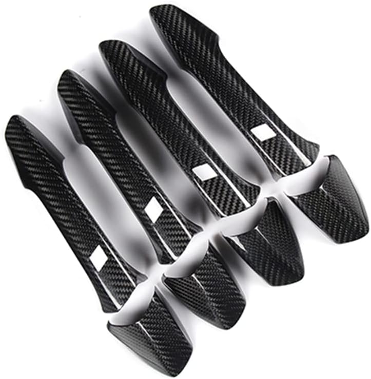 New Carbon Fiber Handle Covers Compatible with Mercedes Benz E-Class W212 2010-2016 E200 E220 E250 E300 E350 E400 E450 (Four Door with Touch Auto Lock)
