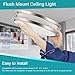 Drosbey 24W LED Ceiling Light Fixture, 10in Flush Mount Light Fixture, Ceiling Lamp for Bedroom, Kitchen, Bathroom, Hallway, Laundry Room, Super Bright 2200 Lumens, 5000K Daylight White