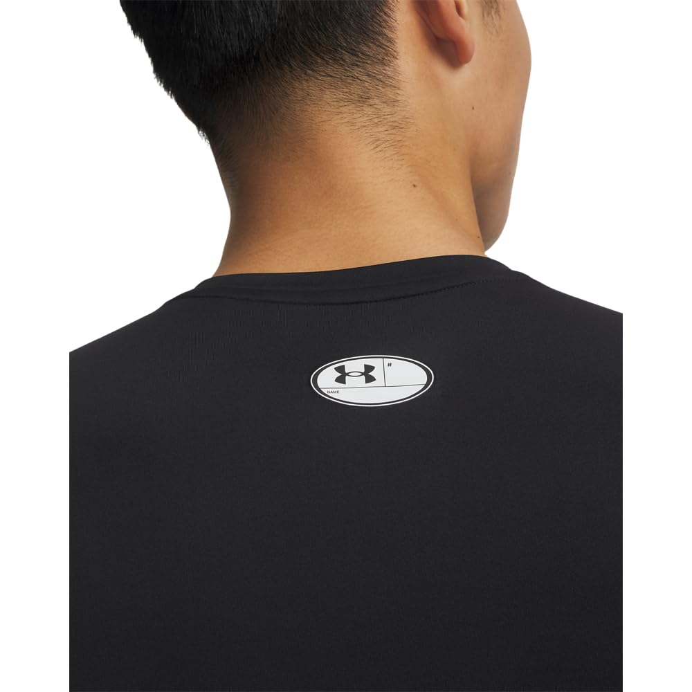 Under Armour Ua Hg Armour Comp Ls Maglietta a maniche lunghe, Nero, S-M Uomo
