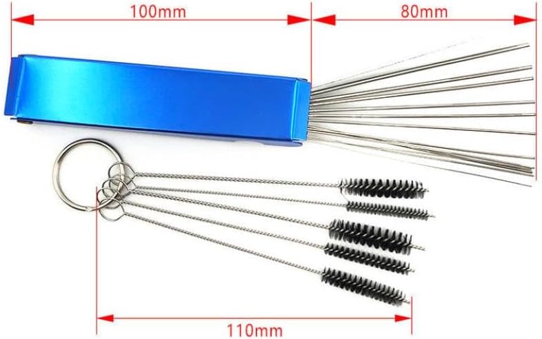 Motorcycle Carburetor Cleaning Stainless Steel Brush Set Compatible With ATV Dirt Bike Engine Carb Jet Cleaning Tools Compatible with Car Motorcycle Maintenance