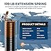 Easy Fix Hardware 170 lb. Heavy-Duty Double-Looped Garage Door Extension Spring (2-Pack) - Orange | Springs for Overhead Garage Door Hardware Repair | Minimum 30,000 Cycles for 7' Feet Garage Door