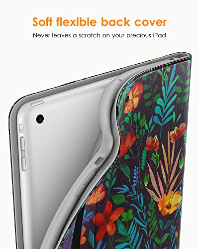 Dtto Ipad Mini 1 2 3 Case, Premium Leather Folio Stand Cover Case With Multi-Angle Viewing And Auto Wake-Sleep Function, Front Pocket For Apple Ipad Mini 1/Mini 2/Mini 3 - Jungle Night #TOP4