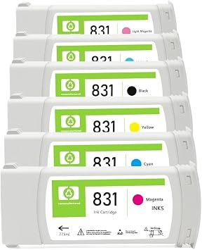 Remanufactured Latex Ink Cartridge 831 Compatible with Latex 310 330 360 315 335 365 370 375 Printers with Chip831 Black one pc