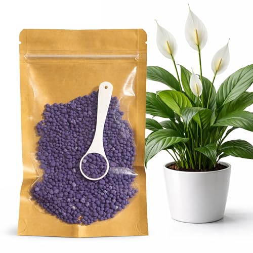 Fertilizante para Flores - Abono para Plantas Profesional de Interior (120g). Con Cuchara Medidora, Tecnología de Larga Duración (3 Meses) y Bajo en Cloro.