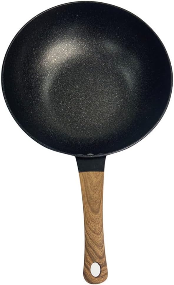 Wheat Stone Non-stick Pan Wok Household Smokeless Gas Cooker Induction Universal