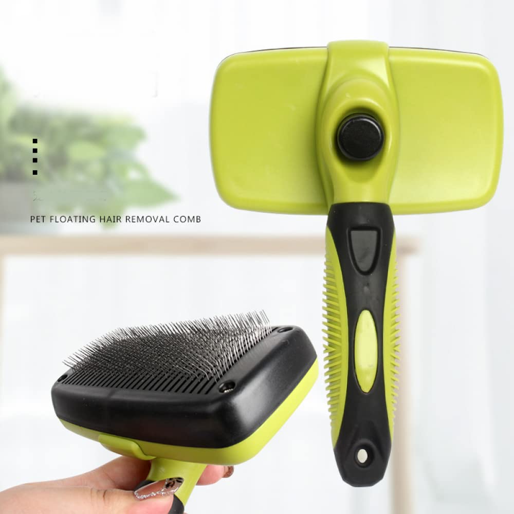 Siqi Cepillo de Limpieza autolimpiante cerdas mejoradas e indoloras eliminan Suavemente la Capa Interna Suelta, Las esteras y el Cabello enredado | para Perros y Gatos con Todo Tipo de Pelo + Co