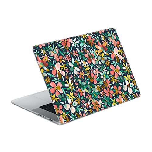 Autocollant MacBook Pro 16 A2485 Ninola Pétales Verts