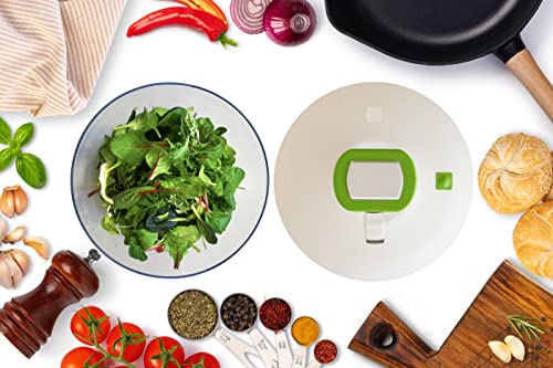 Brieftons 6.2-Quart Large Salad Spinner: Vegetable Washer Dryer Drainer Strainer With Bowl & Colander, Easy One-Handed Pump, Compact Storage, For Washing, Cleaning & Drying Greens, Vegetables, Fruits #TOP3