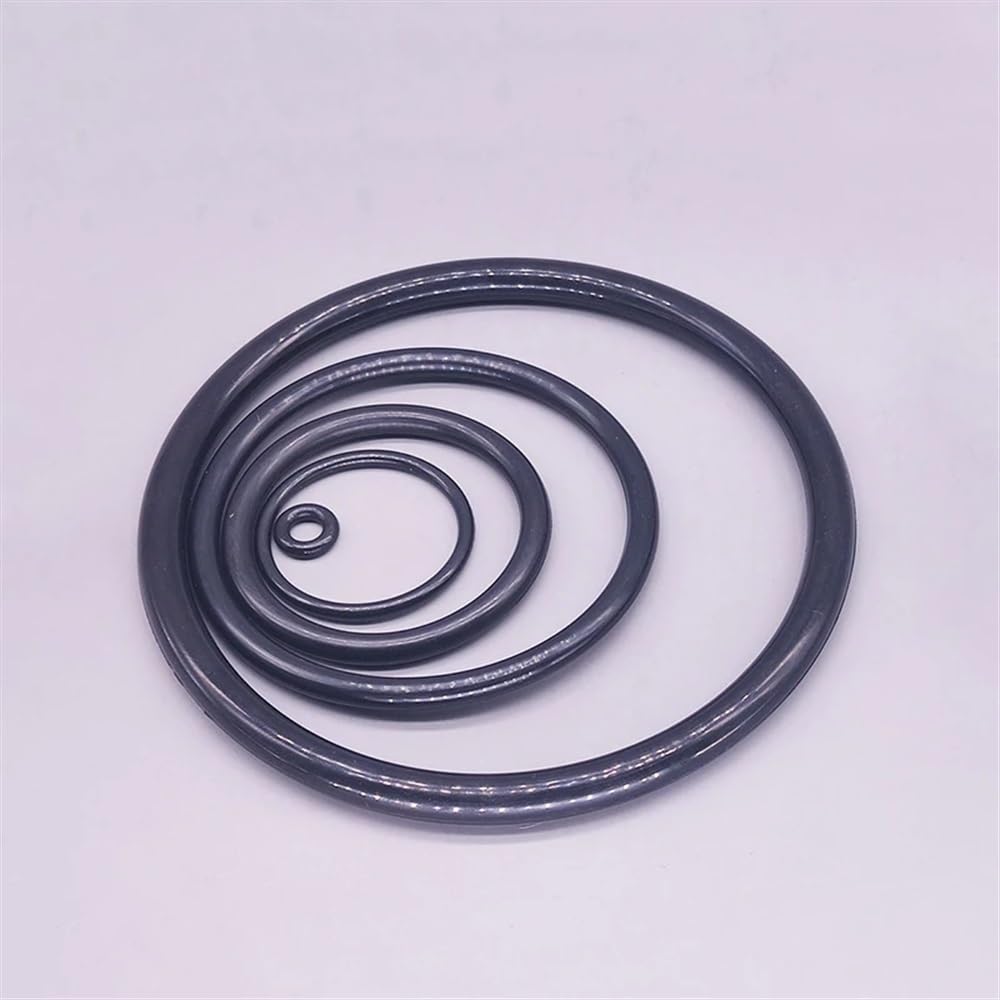 Guarnizione di tenuta O-ring NBR CS 2,5 mm diametro esterno 9-250 mm Distanziale in gomma nitrilica butadiene Rondella resistente all'olio Forma rotonda Nero (Color : 30pcs, Size : 200x195x2.5mm)