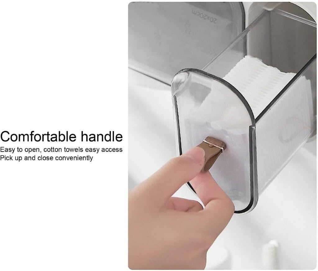 Tissue Box Cover Tissue Box Holder No Punching Wall Hanging Storage Tissue Box Household Bathroom Toilet Paper Box for Bathroom or Kitchen (Color : White, Size : 30cm*12.5cm*12cm)