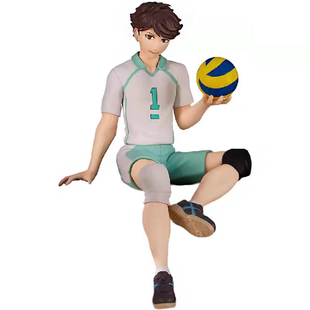 Anjinguang Haikyuu Figure Oikawa Tooru Statue Figure Model 10cm Haikyuu!!! Figurine Collectible PVC Sitting Pose Sculpture Desktop Ornament