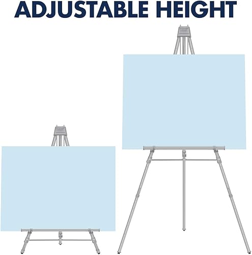 Miniatura 6 de Quartet Caballete, Aluminio, Servicio Pesado, Telescopio, 66" Max. Altura, Soporta 45 Lbs, Plata (55EX)