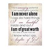 'I Am Amazing-I Am A Daughter of God'- 8 x 10'-Inspirational Wall Poster Ready to Frame. Modern Art...