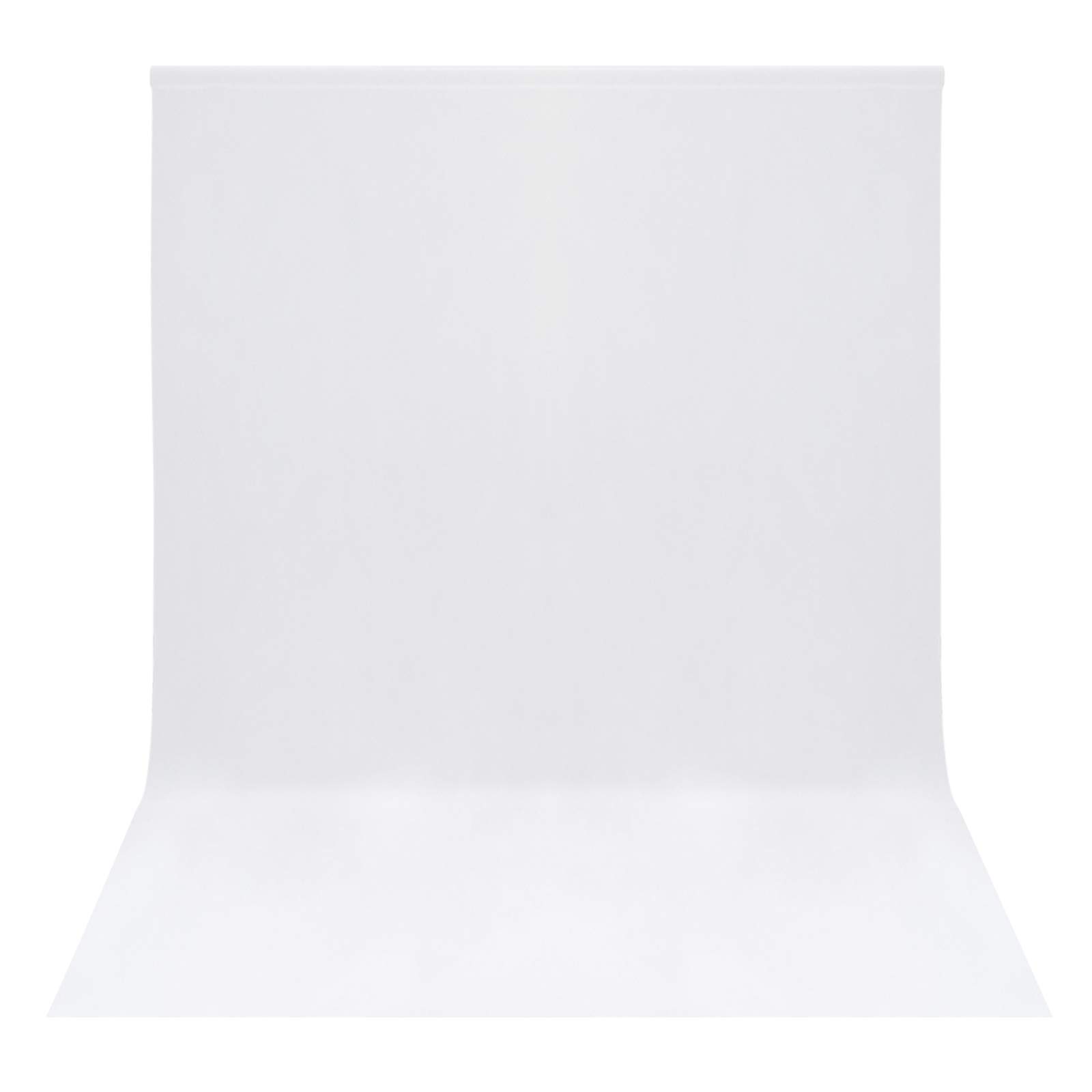 The Easy-Going 5x7 ft white muslin backdrop offers a non-reflective surface ideal for studio work and content creation.