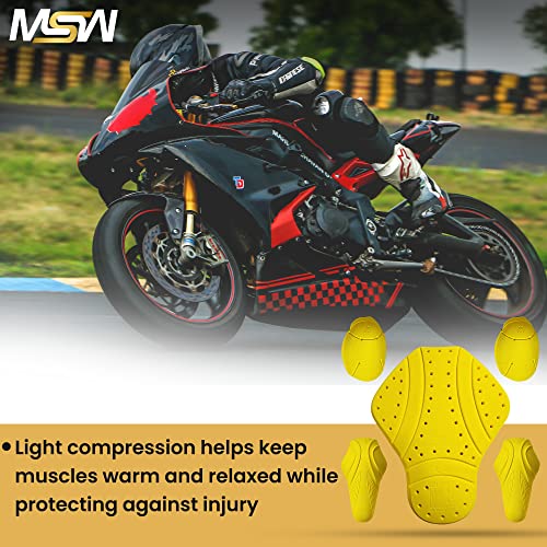 Motostylewear 5 Pc - Ce Level 2 Certified Armor Pads L Level 2 Approved Back, Shoulder And Elbows Armor Protector Inserts For Motorcycle Jackets. #TOP5