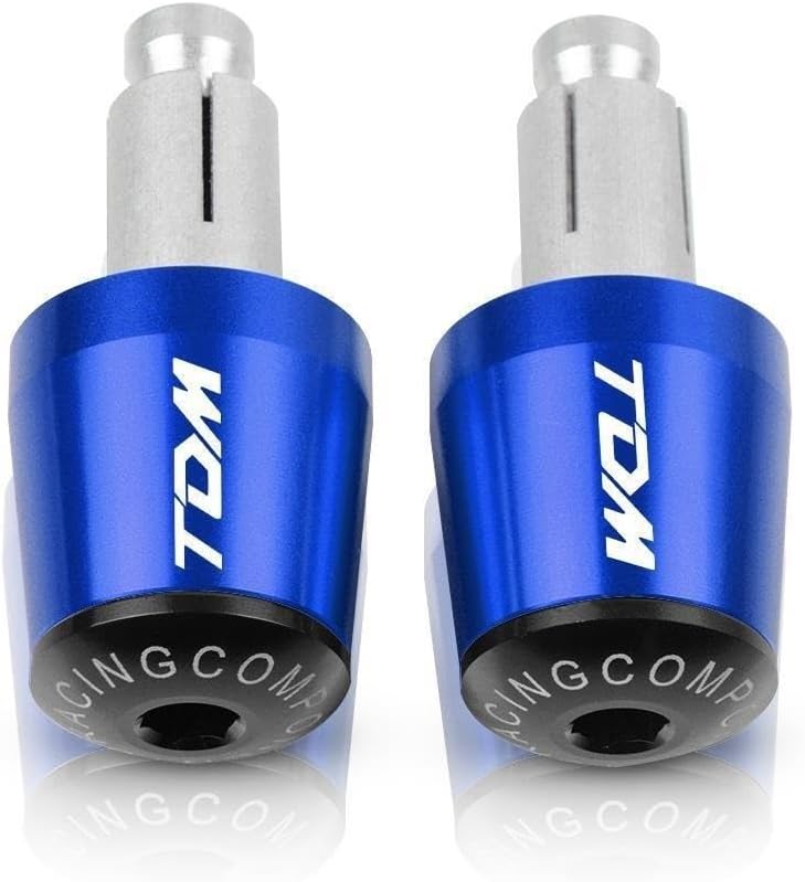 SCUUBE Handlebar Plug for Yam&ha TDM850 TDM900 TDM 900 850 1991-2002 1993 1995 2000 2001 7/8" 22MM Handle Bar Ends Motorcycle Handlebar Grips End Cap Anti Vibration (Color : Silver)