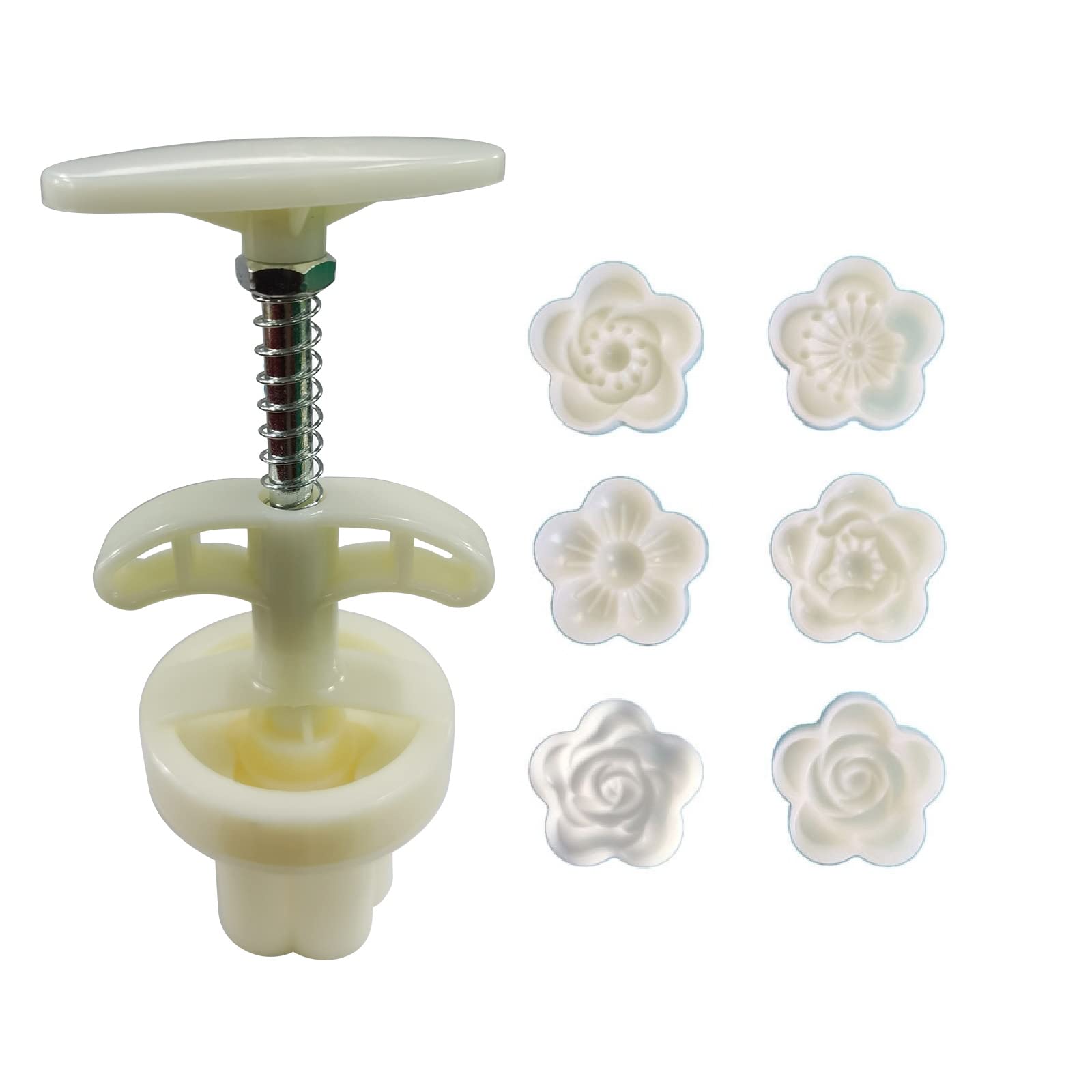 Tsophreniq Stamps Plum Blossom Shaped Molds Hand Press Pastry Decorating Tools Mold