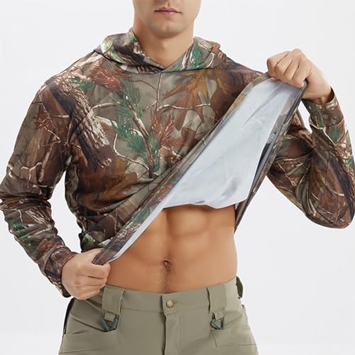 Hunting Camo Shirt for Men Long Sleeve Lightweight Hoodies Mens Quick Dry Camouflage Hoodie Thin Summer Tops2
