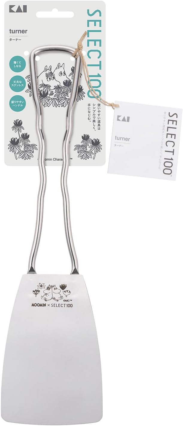 Kai DH3205 Turner Moomin Turner, Stainless Steel, Silver, SELECT 100 x Moomin