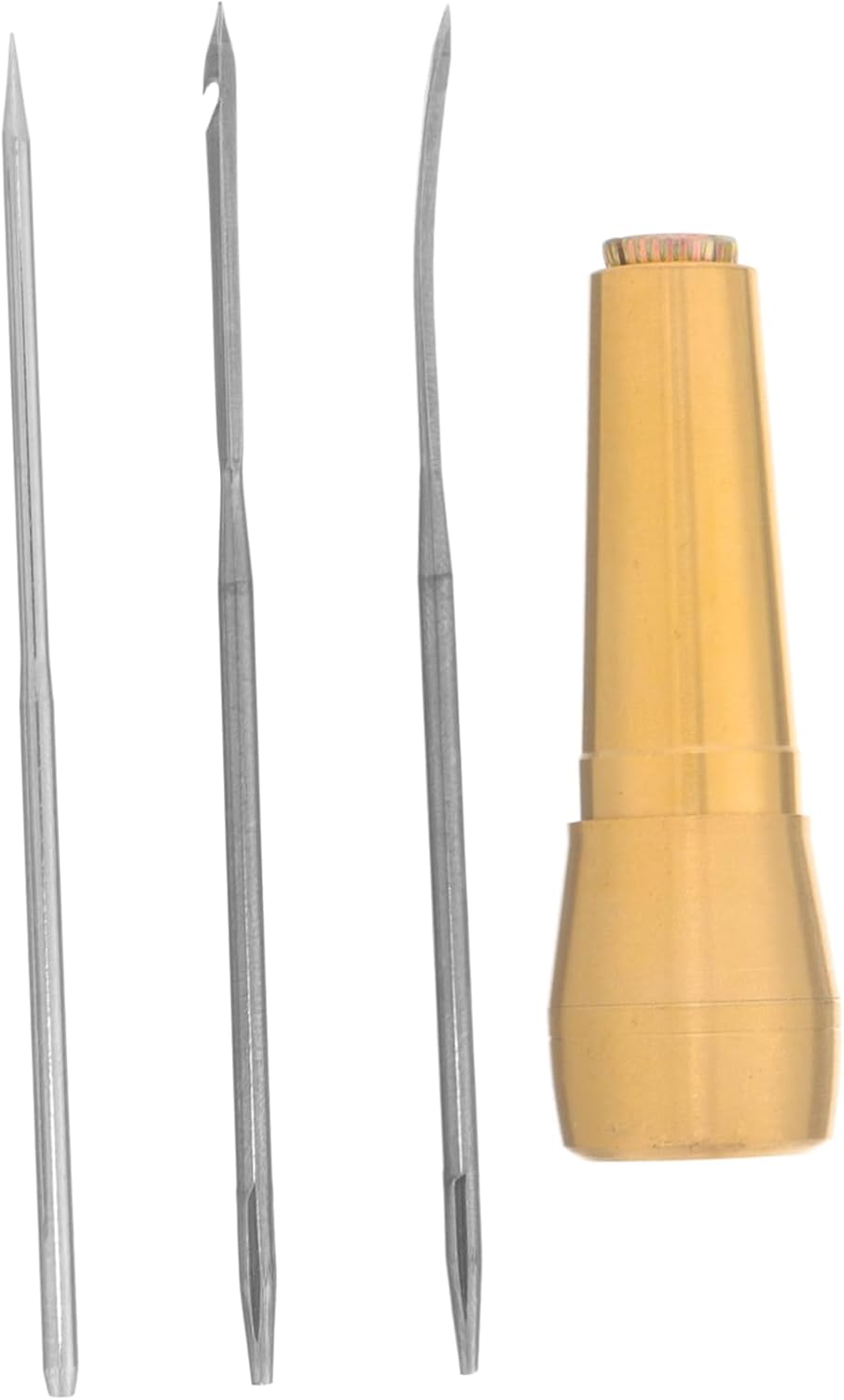 Uonlytech 5sets Shoe Repair Awl Material Ergonomic Handle for Leather Sewing and Craft Includes Three Replaceable Needles for Easy Stitching and Repair