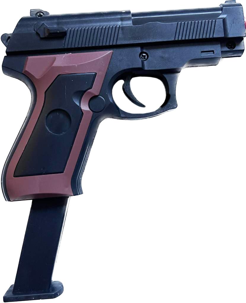 jameitop® Airgun + 400 Kugeln Set Kleine Pistole 13 cm Softair 7 Schuss Magazin Kugelpistole Airsoftgun