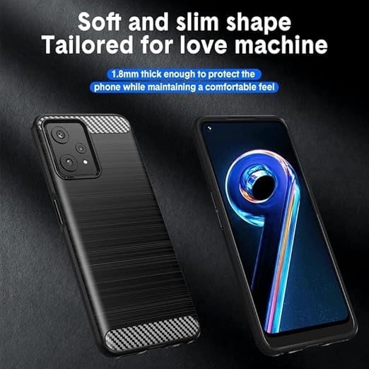 Image of Hybrid Carbon Fiber Back Case for Realme 9 4G (Black)