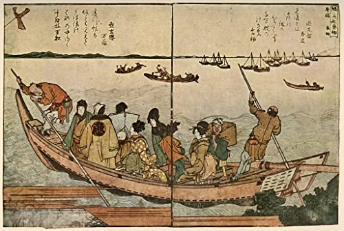 Poster Hokusai bateau Sumida pour créer une ambiance zen et voyage dans votre chambre