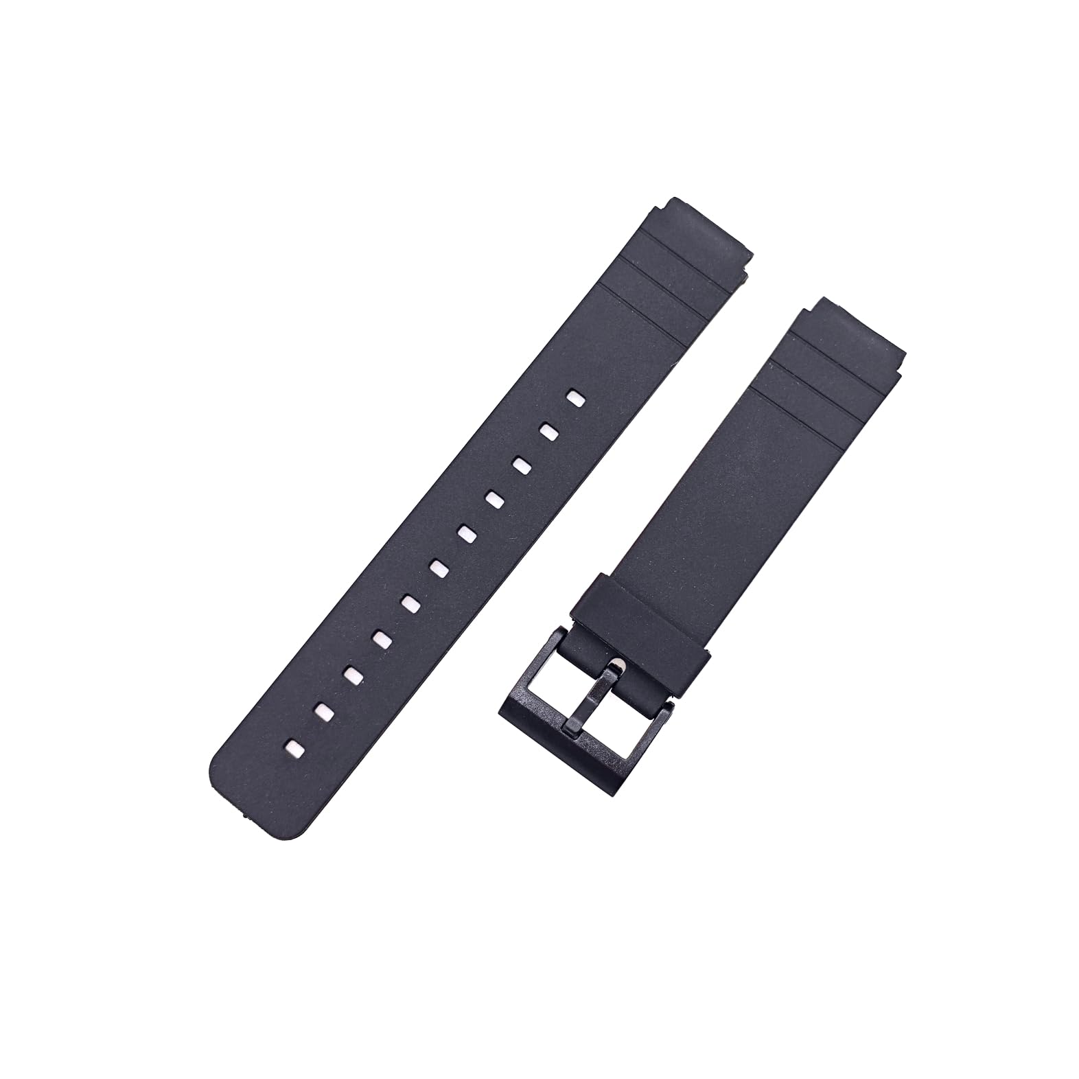 JZK Correa reloj negra 16 mm para Casio MQ-24, MQ-58, MQ-71, MQ-76, MQ-77, MQ-98, MQ-104, LDP-800, MD712, MQ15, Correa repuesto plástico reloj para Seiko Sportsmatic Quartz