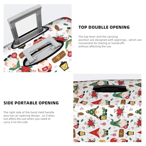 Cute Gnome print Luggage cover, suitcase protector, elasticated protective sleeve, fits 18-32 inch suitcases4