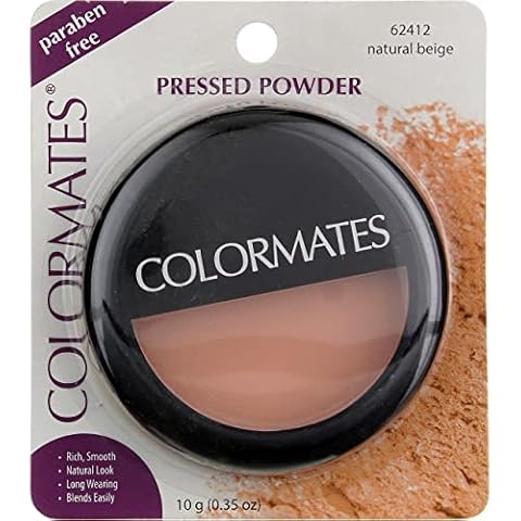Colormates Pressed Powder, Natural Beige 62412, 0.35 oz Cover