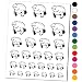 Gentle Manatee Temporary Tattoo Water Resistant Fake Body Art Set Collection - Light Blue (One Sheet)