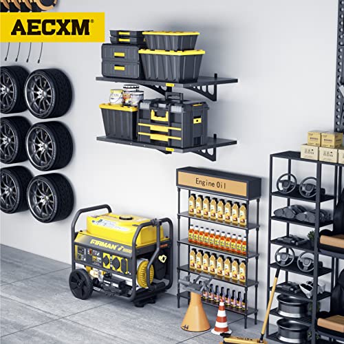 Aecxm 2Pack-2X3Ft Garage Storage Wall Garage Shelves Garage Storage Rack Garage Shelves Heavy Duty Sturdy Wall Shelves (Black) #TOP6