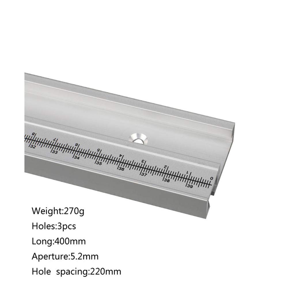 Belupai Binario T-Slot In Alluminio 400mm Con Scala - Per Lavorazione Legno, Seghe Da Tavolo, Router - Foto 10