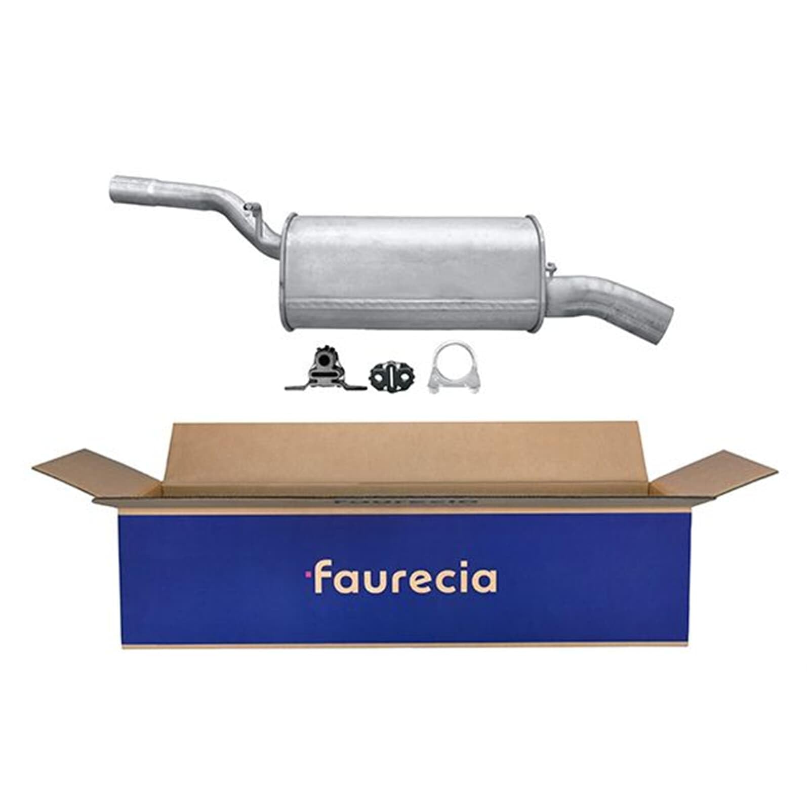 HELLA 8LD 366 027-231 Tłumik końcowy - Easy2Fit® Kit - z tyłu - jednoczęściowy - Komplet z elementami do montażu