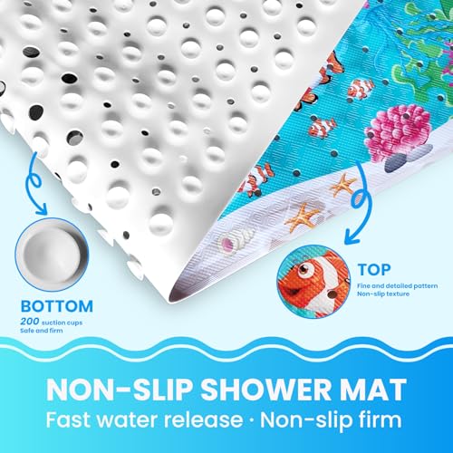 Tapis de bain pour bébé extra large antidérapant 101,6 x 40,6 cm - 4