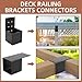 4 Pack Pergola Joist Brackets - Connector Brace for 4x4 Wood Posts, Post Top Rafter Brackets