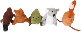 5pcs Australia Animal Finger Puppets for Preschoolers Plush Koala Kangaroo Ostrich Hand Puppets for Imaginative Play and Early Learning