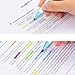 Double Highlighters Marker Pens, ZSCM 12 Colors Broad and Fine Tips Highlighter Pastel Marker Set for Kids Adults Coloring, Underlining, Highlighting Journaling, Student Office Classroom
