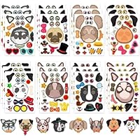 Make Your Own Face Stickers for Kids - 24 Sheets Reusable DIY Sticker Kit | Multi-Themes | Party Favors, Crafts Gifts