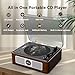 CD Player Portable, Retro CD Bluetooth Player with Dual HiFi Speakers, 2600mAh Rechargeable CD Player for Home with Remote Control,Support USB/AUX,Headphone Jack,Optical Brown