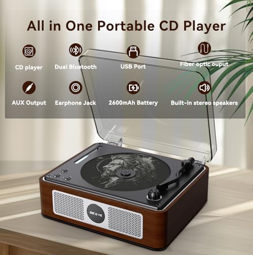 Lecteur CD portable rechargeable pour écouter vos disques sans fil partout