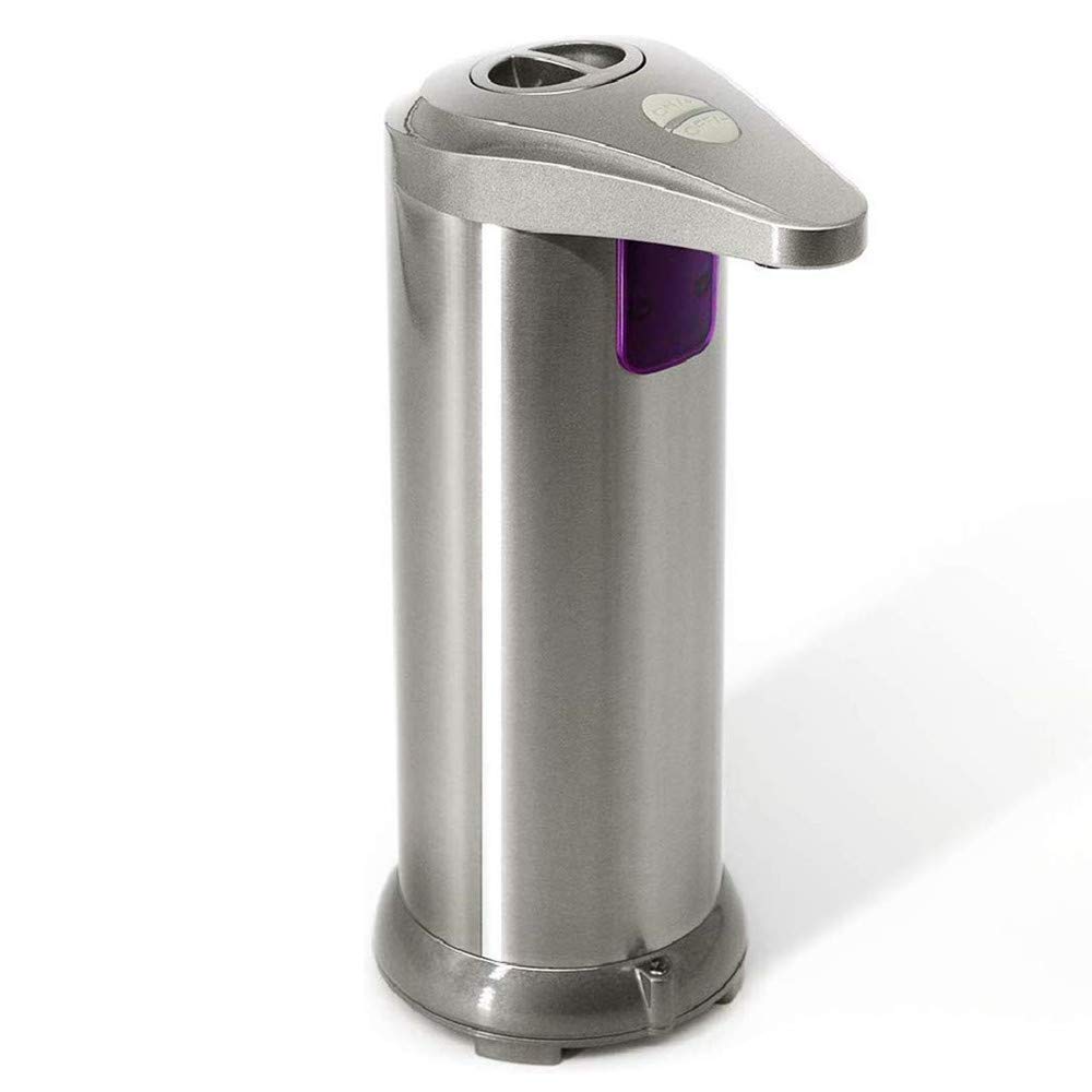 Soap Dispenser, U-HOOME Touchless Automatic Soap Dispenser, Infrared Motion Sensor Stainless Steel Dish Liquid Hands-free Auto Hand Soap Dispenser, Upgraded Waterproof Base [Newest Version]