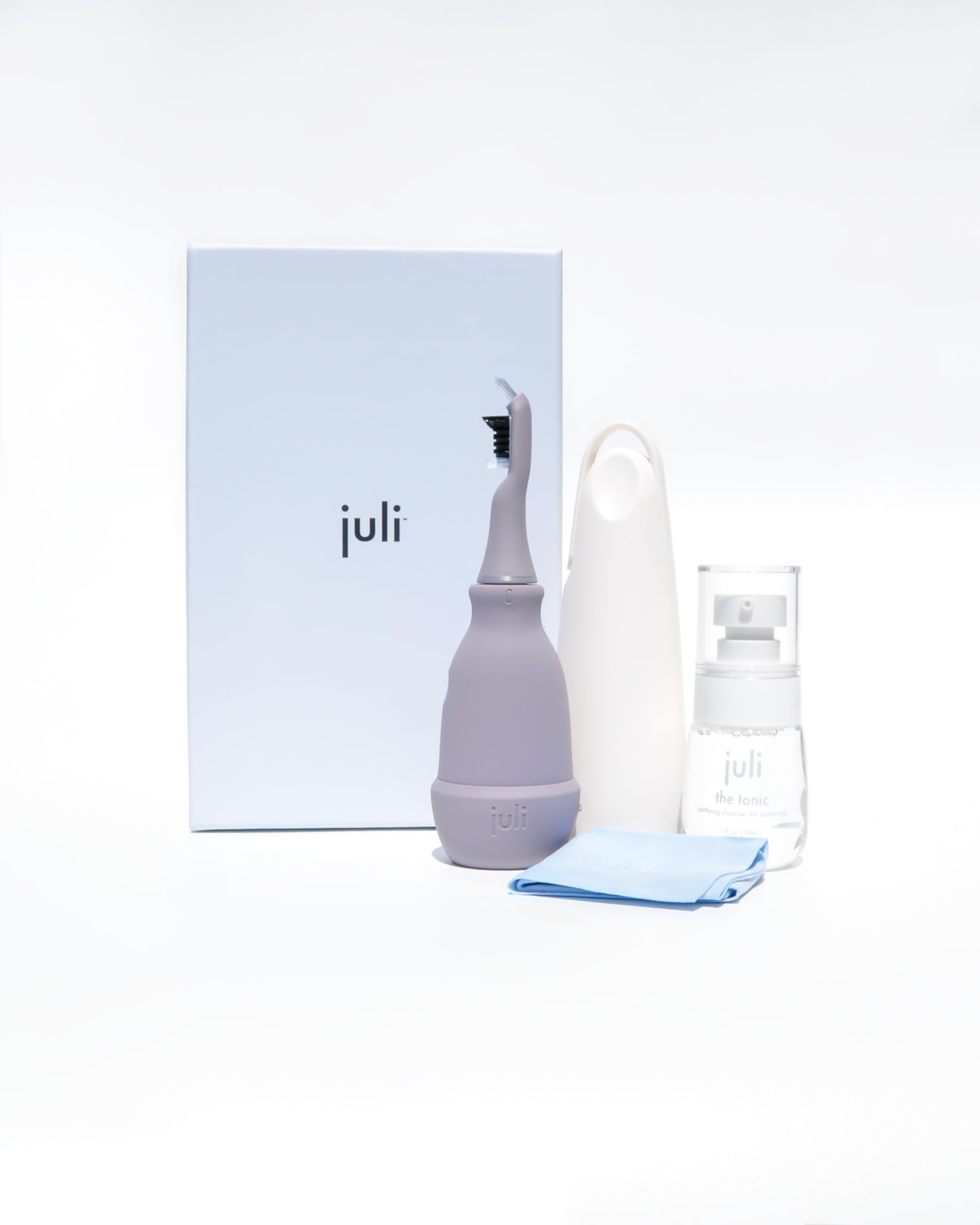 JuliJULI Diamond Ring Cleaner | Sonic Diamond Jewelry Cleaning Brush | Gentle, Portable