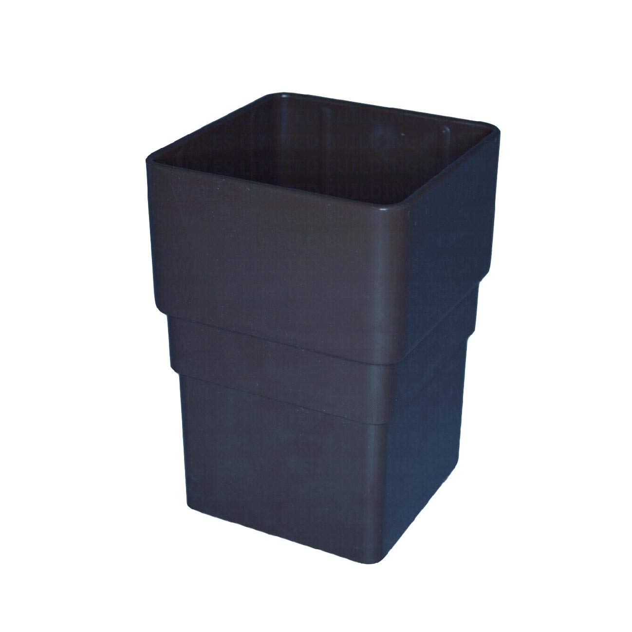 Anthracite Grey Square 65mm Downpipe Straight Connector, Freeflow Water Systems, Downpipe Connector
