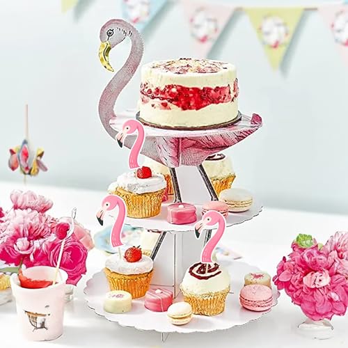 Gyufise ZN0407-11 36Pcs Flamingo Cupcake Toppers Tropical Cupcake Toppers Aloha Summer Cake Topper Decorations For Luau Hawaiian Theme Baby Shower Flamingo Birthday Party Supplies thumb #3