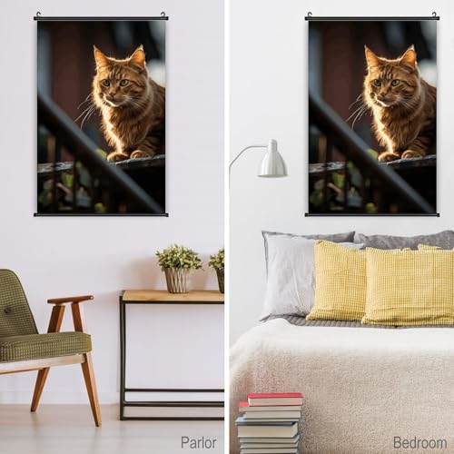 Poster sur toile chat déco murale maison bureau format 40x61 cm