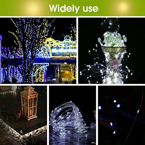 Briignite Solar String Lights Outdoor, 15M 150LED 8 Modes Copper Wire String Lights, Waterproof Fairy Lights for Patio Fence Yard Gate Wedding Party Festival Christmas Decorations (Cool White)