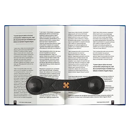Image of Book Weight Holder Wooden Thumb Book Page Open Weighted Bookmark Corner Reading Accessories Gift for Writer Reader (BPH02-Black)