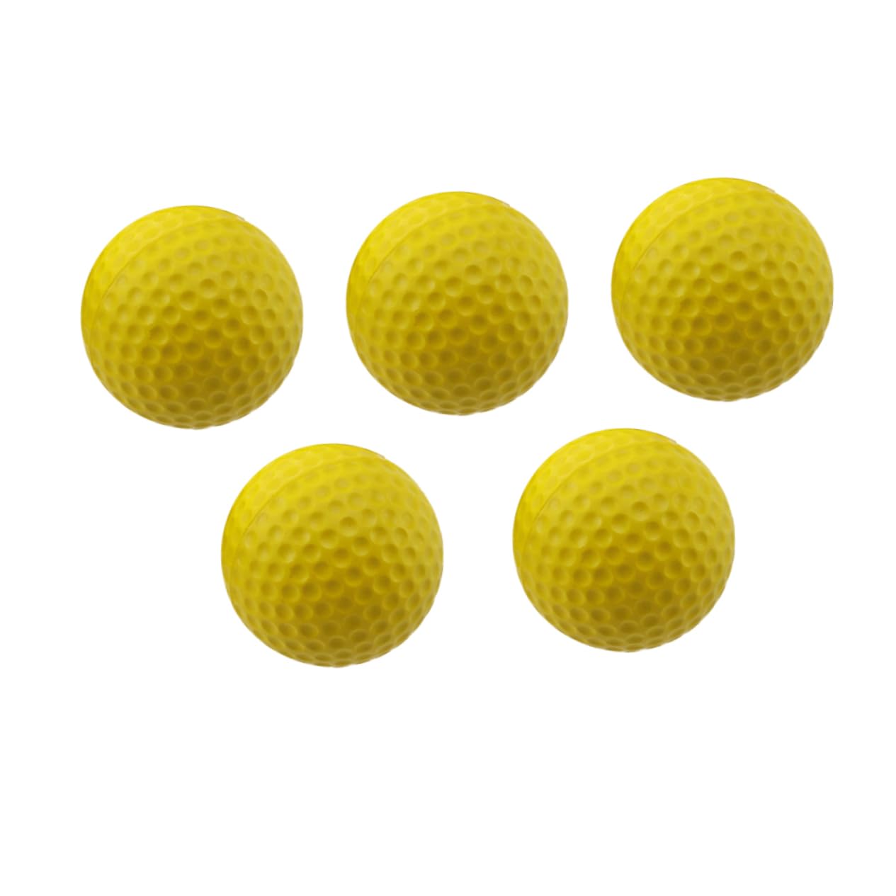 SUPVOX 5Pcs High Elastic Indoor Golf Practice Balls Lightweight Training Aid for Outdoor Swing Practice for Easy Visibility